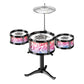 Elbme Beginners Kids Drum Set Musical Instrument Music Toy For Kids ChildrenS Day 3 Tom