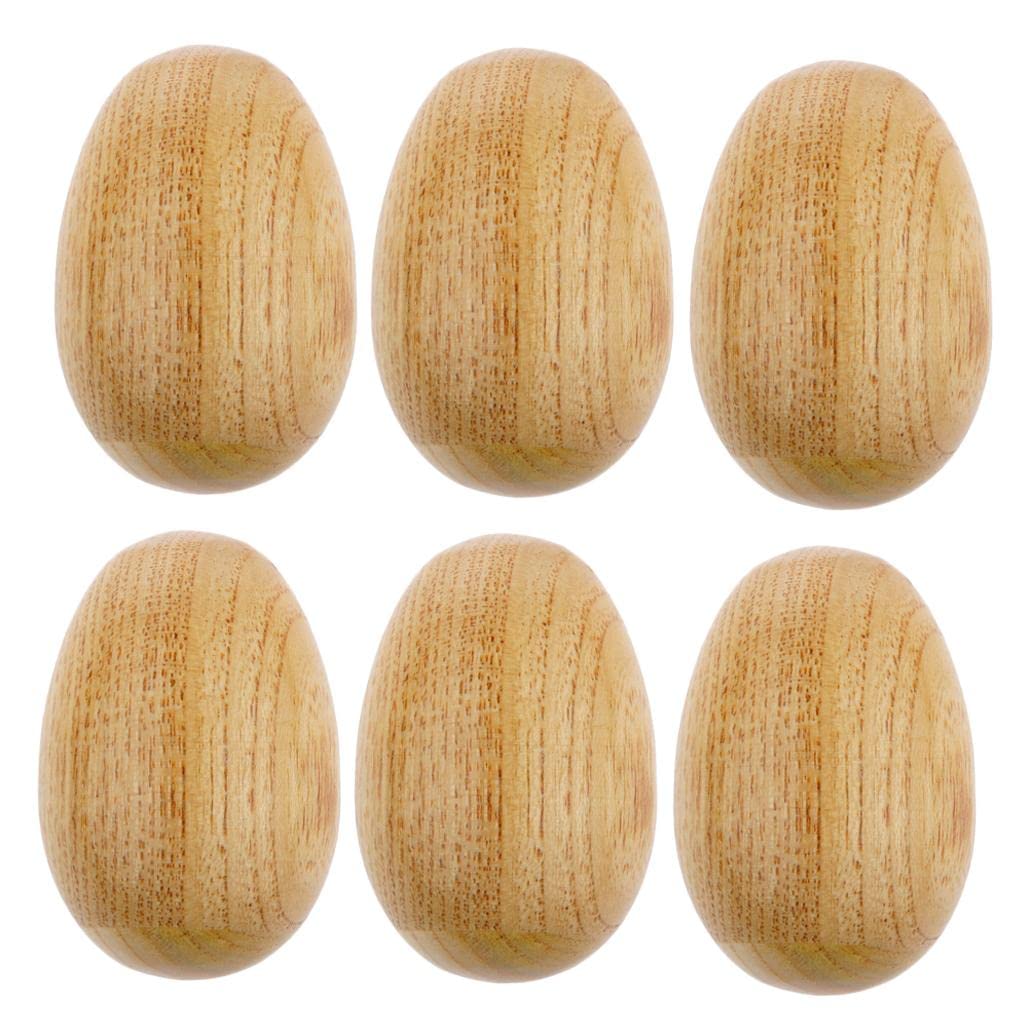 Secret Desire Wood Egg Shaker Sand Hammer Hand Percussion For Kids Instrument Educational Toys Christmas Gift Pack Of 6