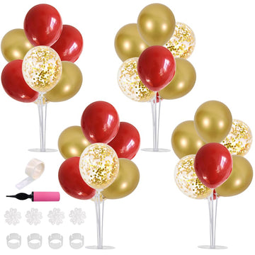 Toniful Table Balloons Stand Kit With Sticks, Cups, Base, Balloons For 2023 Graduation Christmas Wedding Anniversary Birthday Pa