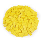 Bulk Dominoes Plastic Bulk 100pcs - Building and Stacking and Chain Reaction Toppling STEAM Toy Blocks for Kids (Yellow)