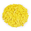 Bulk Dominoes Plastic Bulk 100pcs - Building and Stacking and Chain Reaction Toppling STEAM Toy Blocks for Kids (Yellow)