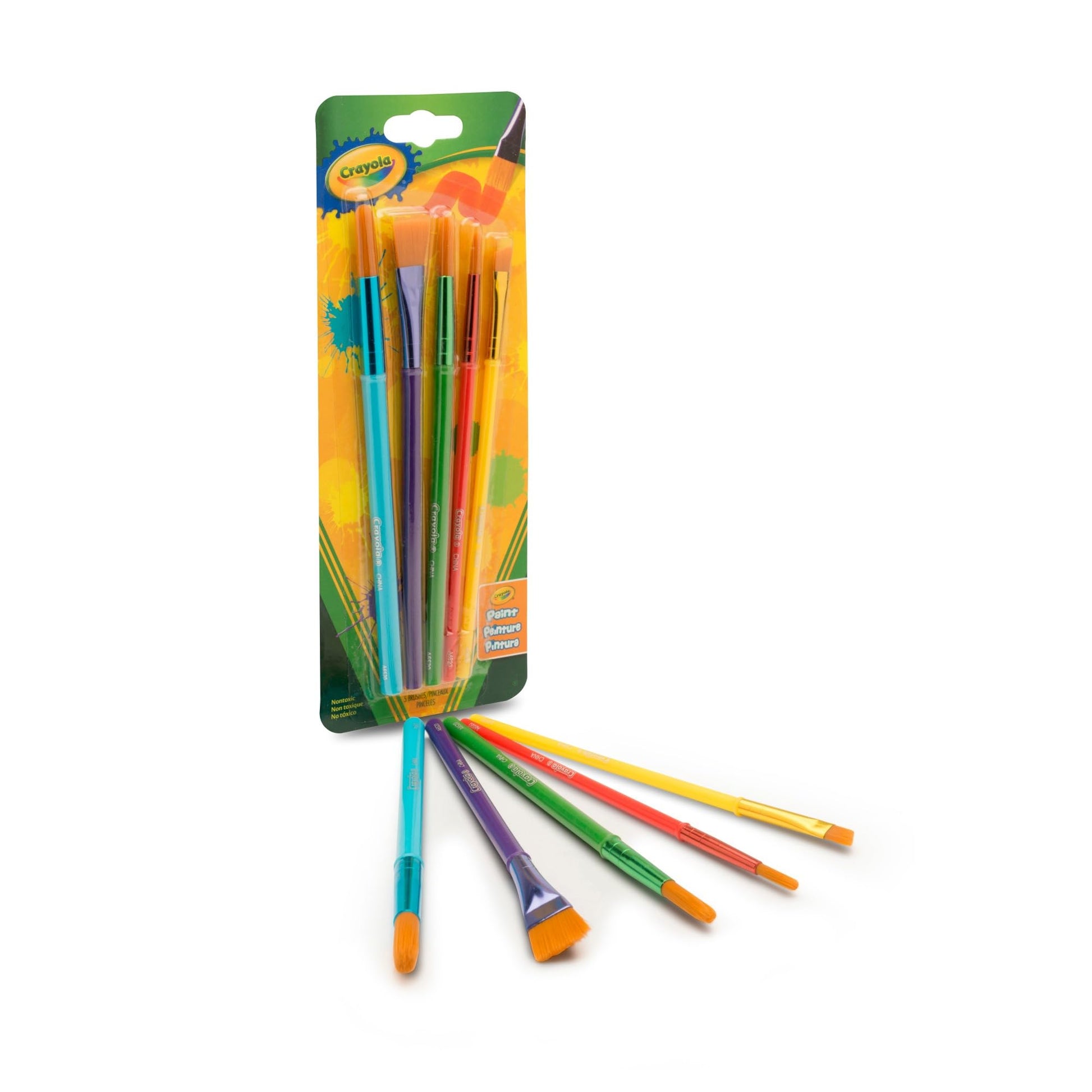 Crayola; Paint Brush Set; 5 ct.; Arts and Crafts, Variety of Shapes and Sizes