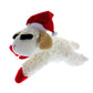 Multipet Lamb Chop Dog Plush Toy W/Santa Hat - Squeaky Dog Toy For All Dogs - Extra Soft Plush Dog Toy - Stuffed Animal Dog Toy