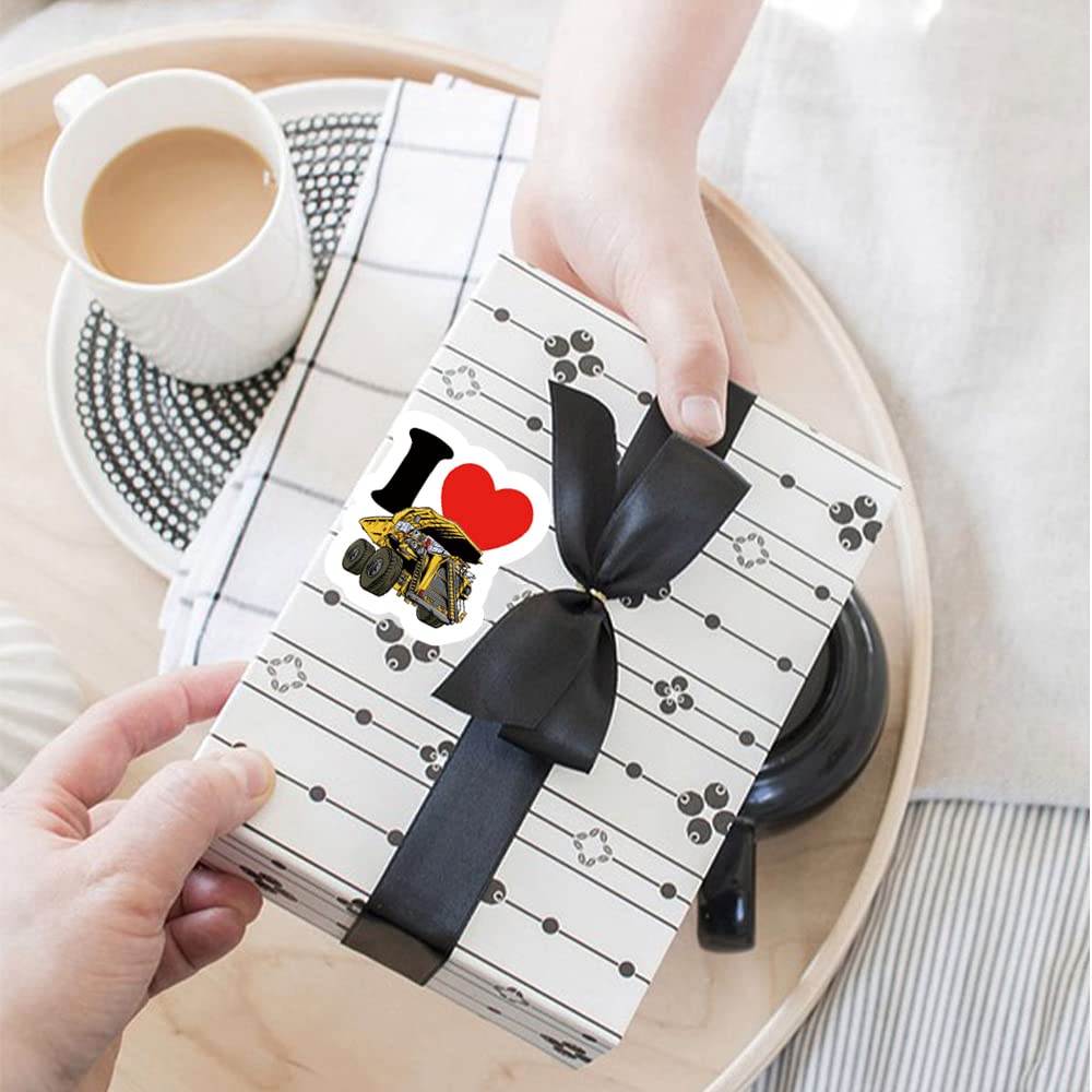 500 Pieces(8 Patterns)Heavy Truck Engineering Vehicle Stickers Colorful Fashion Graffiti Rolls Self Adhesive Seals For Kids Girl