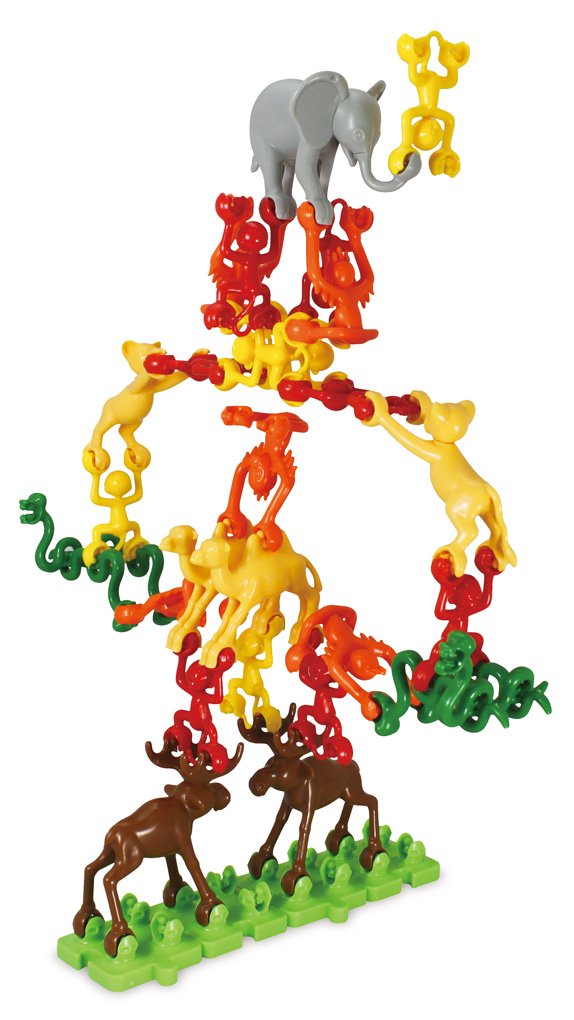 Popular Playthings Linkazoo Toy Play Set, Linking Animal Figures, 83 Pieces