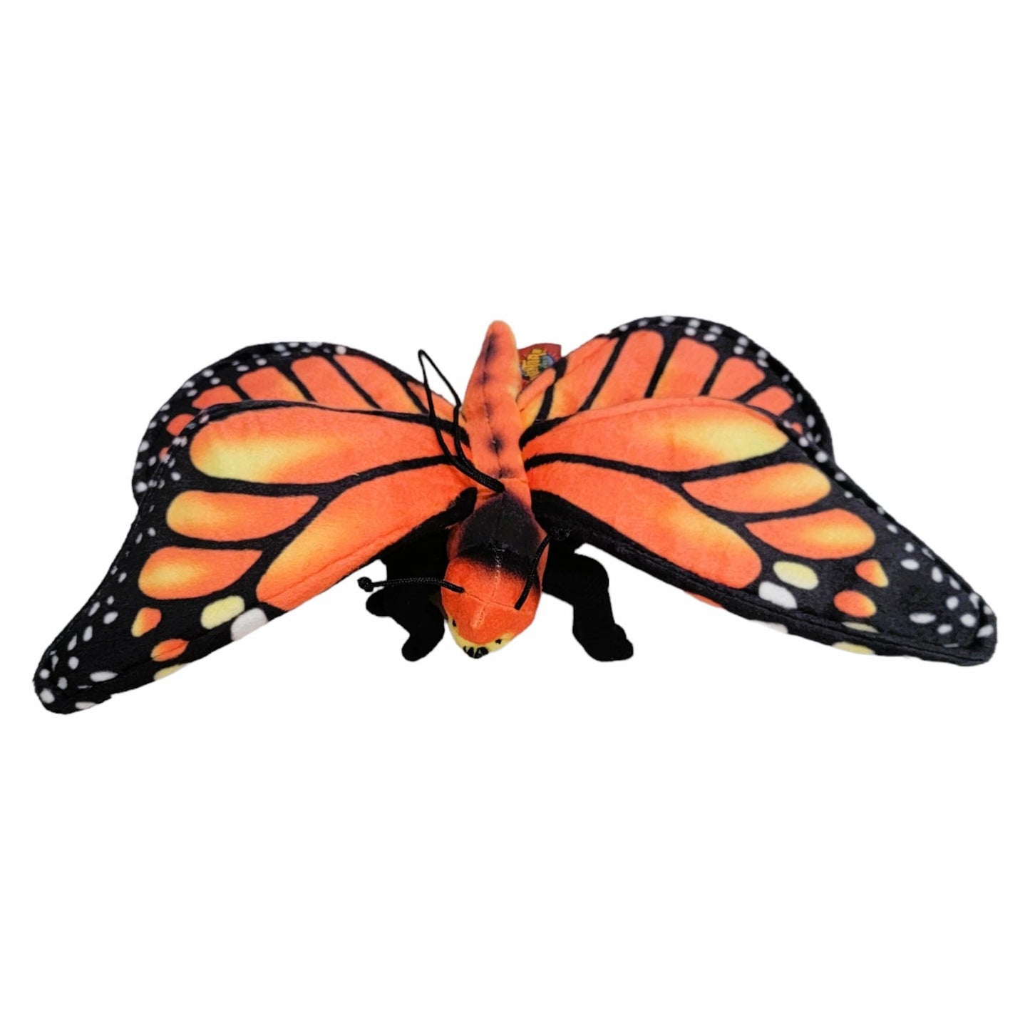Zugar Land Plush Toy Butterfly (Orange Monarch Or Blue Morph) 11 Inch Wide. Soft And Cuddly Plush Realistic Toy. (Orange Monarch