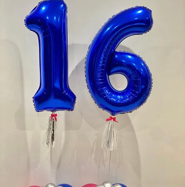 40 Inch Navy Blue 17 Number Balloons Giant 17 Balloons Navy Blue Birthday 17 Balloons 17Th Birthday Anniversary Party Decoration