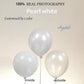 Pearl White Double-Stuffed Balloons Different Sizes 63 Pack 18/12/10/5 Inch Standard White Balloon Garland Kit For For Wedding B
