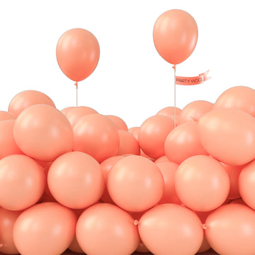 Partywoo Peachy Pink Balloons, 50 Pcs 5 Inch Blush Pink Balloons, Peach Balloons For Balloon Garland Or Balloon Arch As Party Decorations, Birthday Decorations, Baby Shower Decorations, Peach-Y21