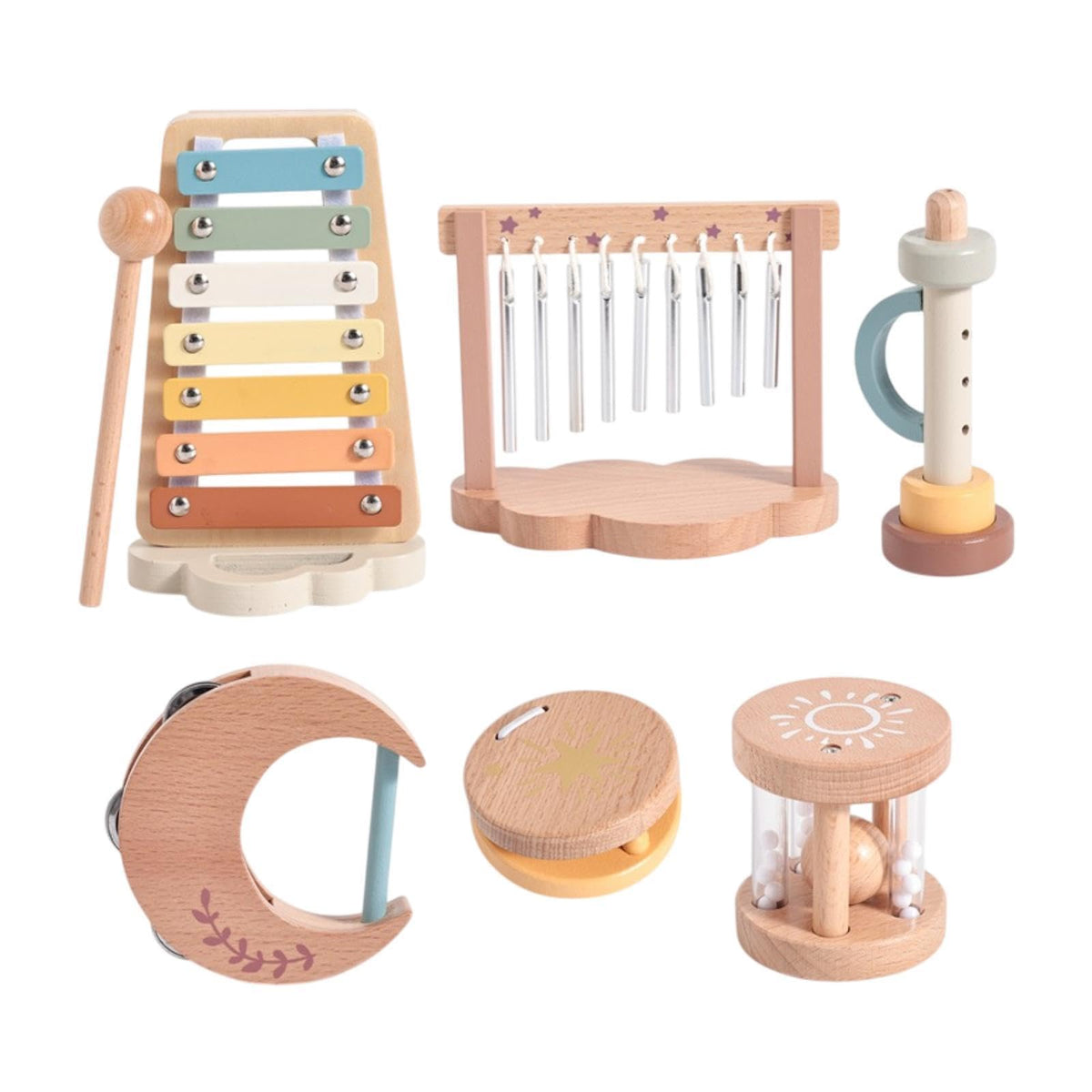 Loom Tree 6Pcs Baby Musical Instruments Development Educational For Baby Birthday Gift | Educational | Music & Art