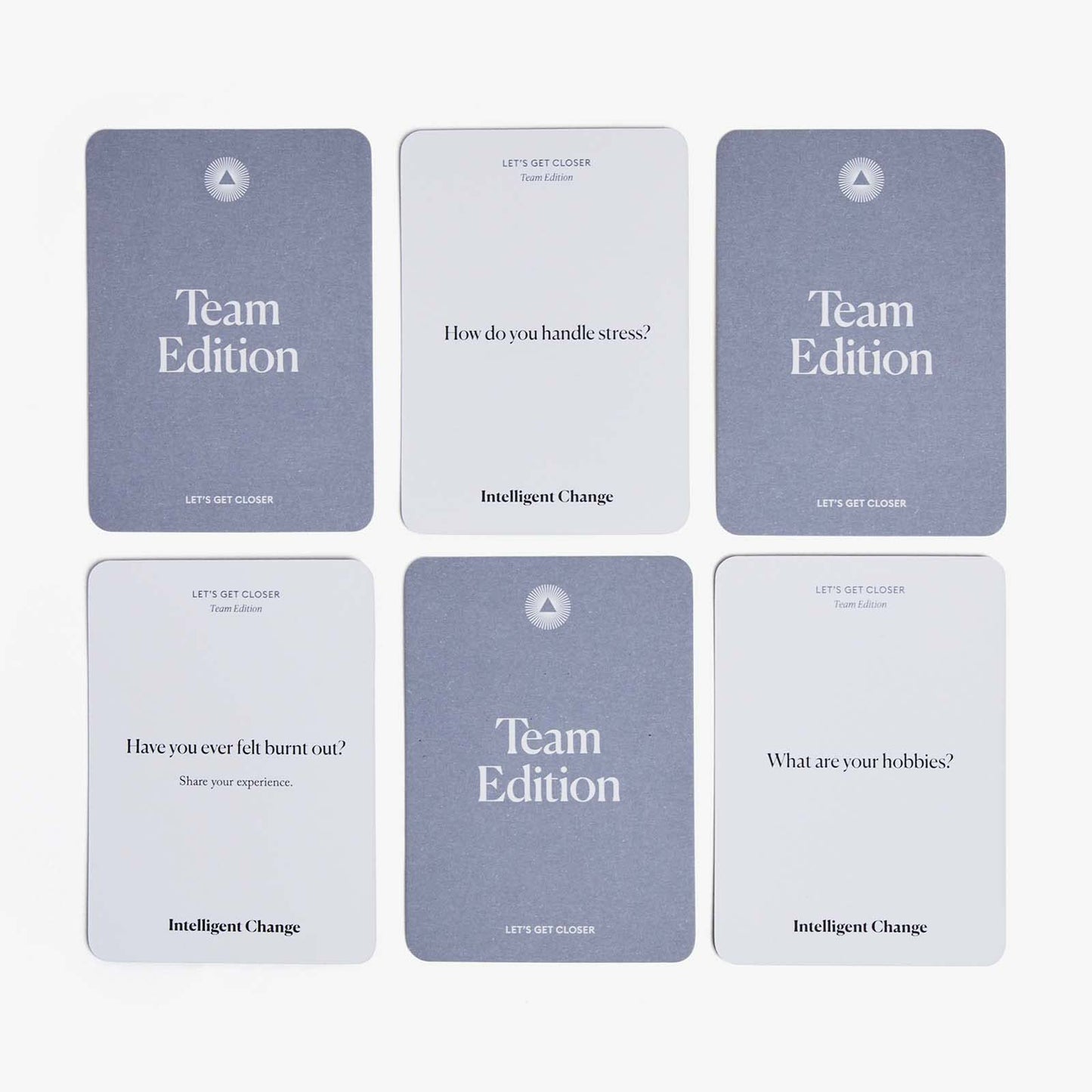 Intelligent Change Teams Get Closer Question Game, Conversation Cards For Team Culture And Bonding, Fun Talking Card Game For Colleagues, Icebreaker Activity 52 Question Cards