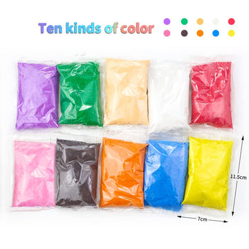 WYOMER Art Sand Colored Sand Art Kit Art Sand Scenic Sand Wedding Sand for Kids Arts & Crafts, Sand Play DIY Drawing Sandbox De