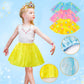Meland Light Up Princess Dress Up - Dress Up Clothes For Girls With Skirts, Princess Purse & Light Up Play Shoes, Princess Toys Gift For Toddler Girls Age 3,4,5,6 Year Old For Birthday Christmas