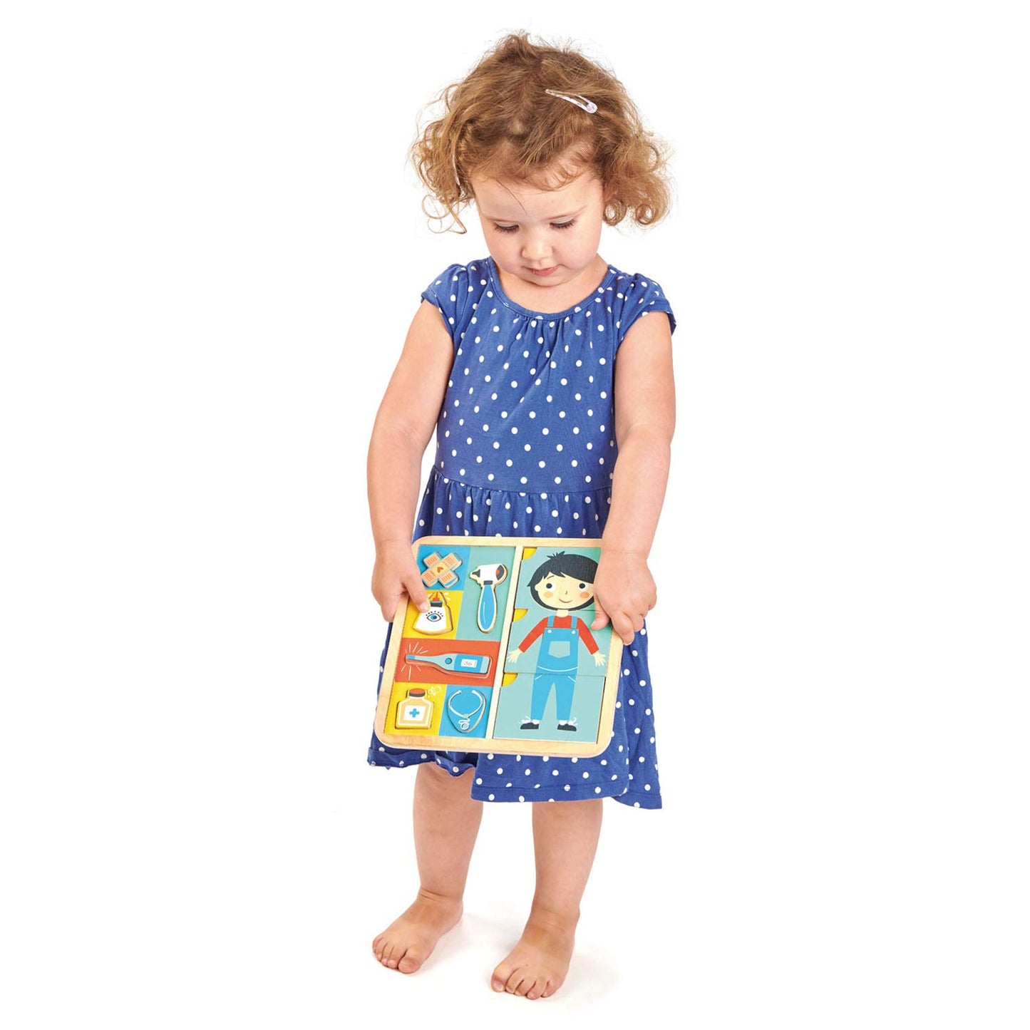 Tender Leaf Toys - Ouch Puzzle - Educational Body Parts Learning Double-Sided Puzzle With Storage Tray - Promotes Imaginary And Creative Roleplay, Helps To Create Health Awareness For Children 3+