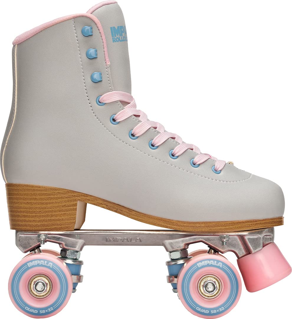 Impala Rollerskates Girl's Impala Quad Skate (Big Kid/mature-themed) Smokey Grey 6 (US Men's 4  Women's 6) M
