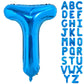 Toniful 40 Inch Large Blue Letter T Balloons Giant Alphabet Letter Balloons,Foil Mylar Big Balloons For Birthday Party Anniversa