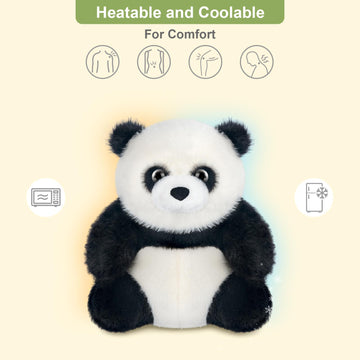Suzzipals Heatable & Coolable Panda Stuffed Animal, Microwavable Heating Pads, Panda Plush For Companion, Lavender Panda Bear Pl