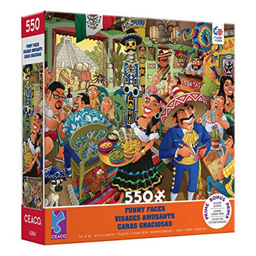 Ceaco - Funny Faces - Mexican Restaurant - 550 Piece Jigsaw Puzzle 24 X 18