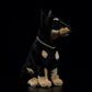 ZHONGXIN MADE 12" Simulation Doberman Stuffed Animal Plush Toy - Black Polyester Puppy for Kids, Ideal Gift for Girls & Boys