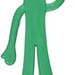 NJ Croce Bendable Gumby Figure - Poseable Green Toy, PVC Material, Pack of 1, Model GP 100