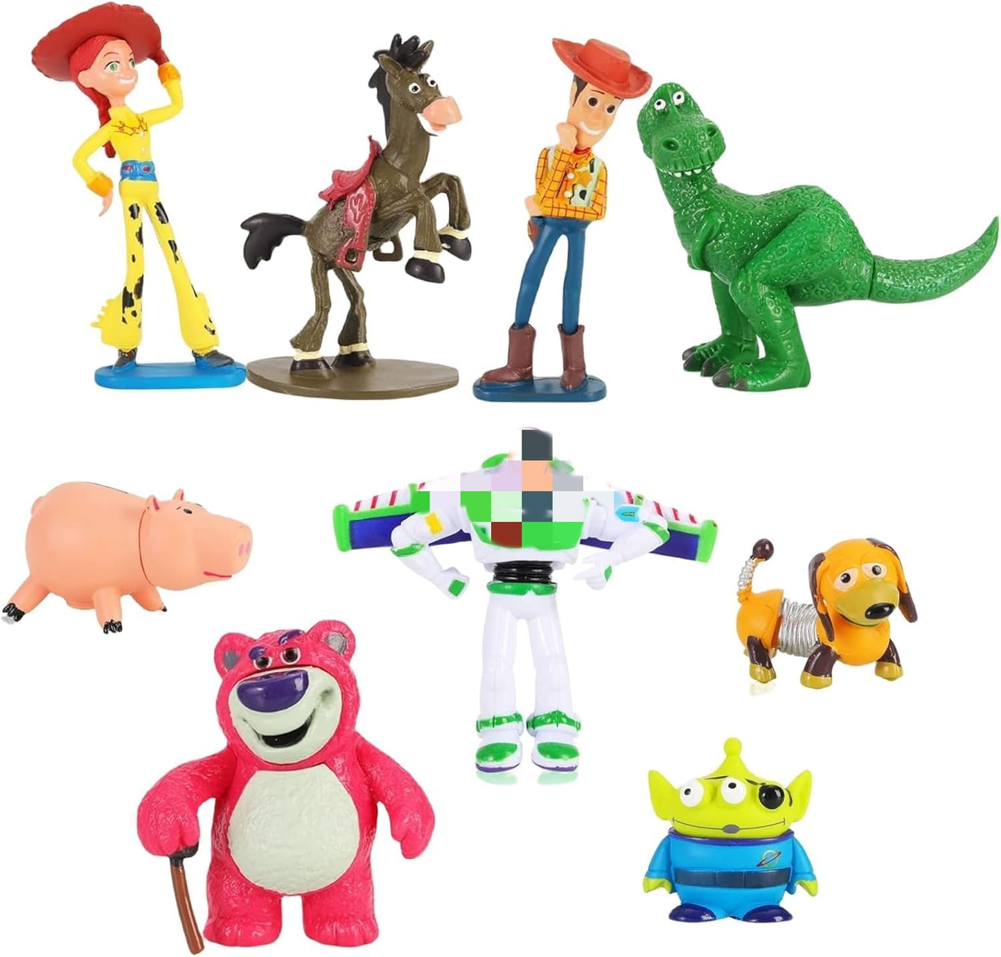 Nlieopda 9 Pack Toy Anime Story Figurines,Woody Toy Anime Story Doll,Buzz Anime Lightyear Toy,Pvc Toy Anime Story Toys Figures S