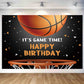 Basketball Happy Birthday Backdrop Decorations Basketball Happy Birthday Banner Basketball Birthday Photo Background For Home In