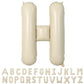 Wpensky Cream 40 Inch H Letter Balloons - Large Foil Helium Mylar Alphabet for Birthday Party & Wedding Decorations