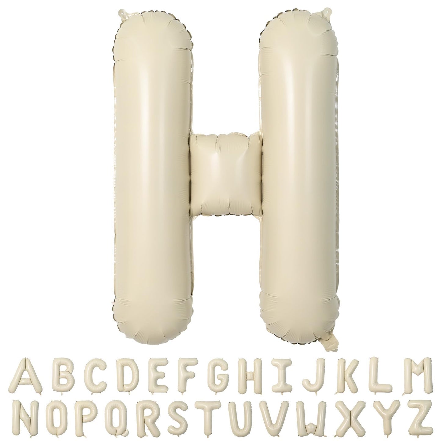 Wpensky Cream 40 Inch H Letter Balloons - Large Foil Helium Mylar Alphabet for Birthday Party & Wedding Decorations