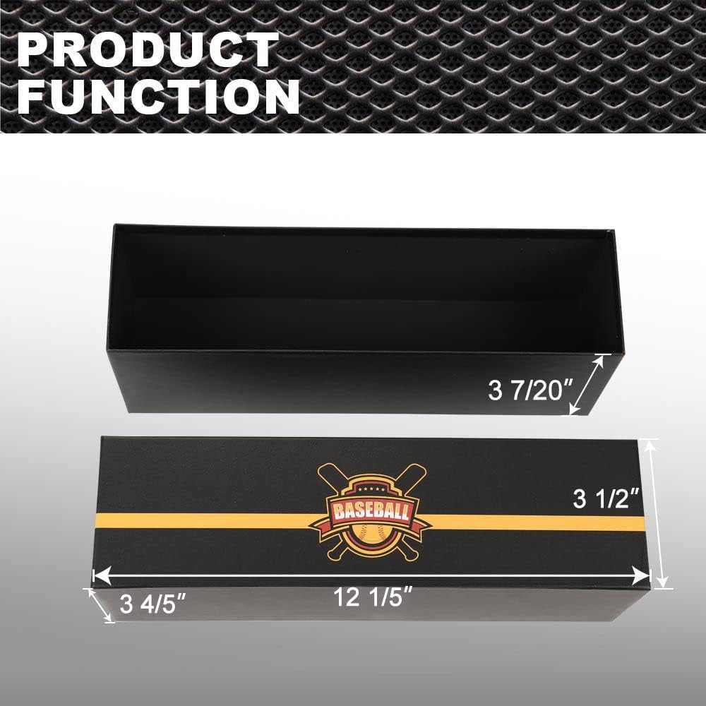 Crossdesign Graded Card Storage Box Holds 50-55Graded Cards Holder Container Black