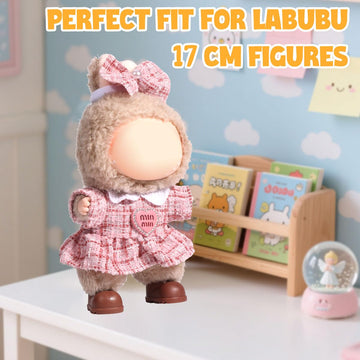 AICase for Labubu Clothes/for Labubu Outfits Clothes Set for 17cm Lububu Doll 2 Piece enhanced Dresses Set elegant Clothing for LA BUBU Girls Stylish Adorable Dolls Clothes Accessories (No Doll)_01