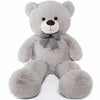Morismos Giant Teddy Bear Stuffed Animals, Big Teddy Bear Gray Large Bear Plush Gifts For Girlfriend Kids Christmas Valentine'S 