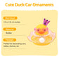 Wonuu Rubber Duck Car Ornament, Mini Pink Tulle Skirt & Crown, Pearl Necklace, Glasses, Casual Decoration