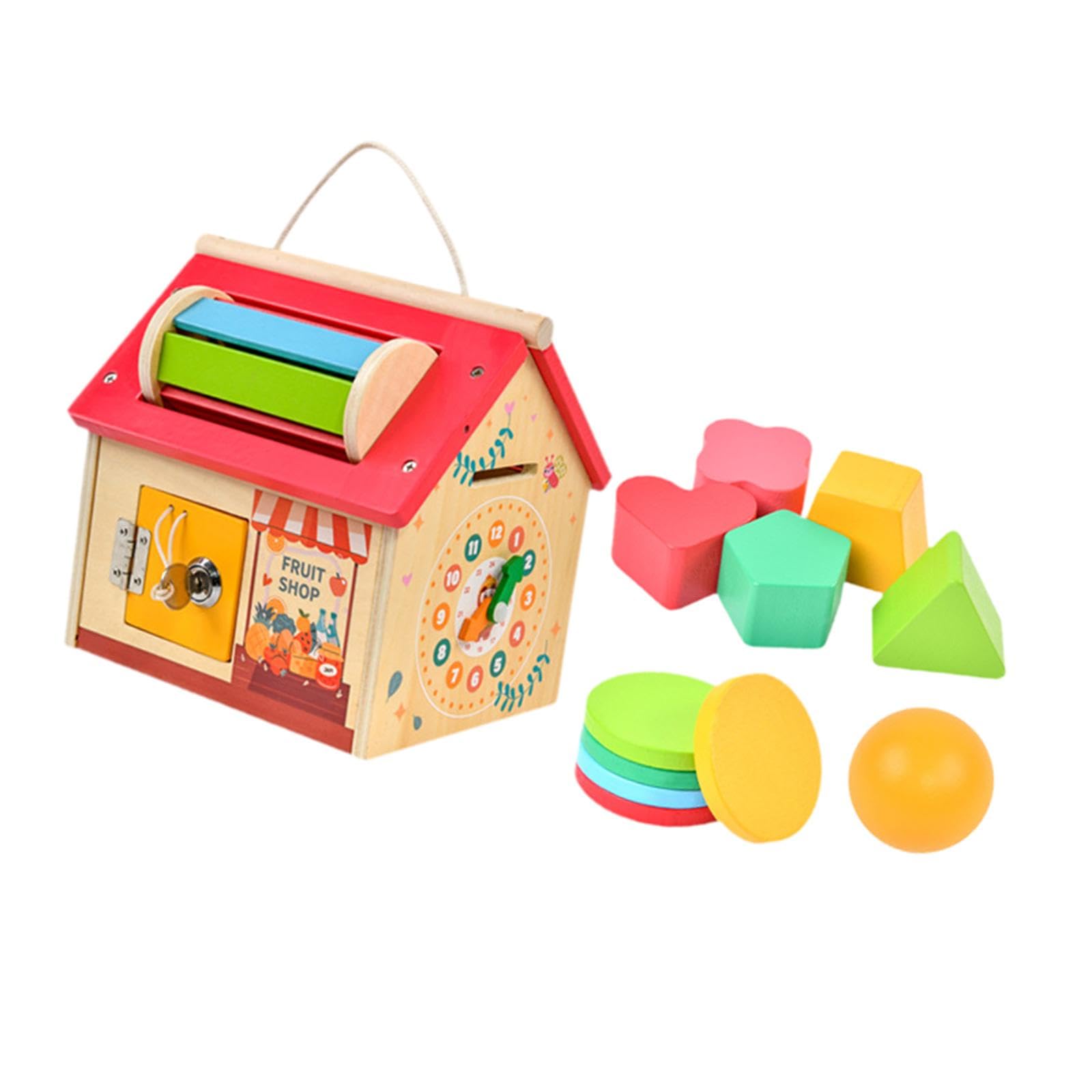 Styleheaven Wooden Baby Activity Cube Sensory Toy For Kids Preschool Airplane Travel Toy