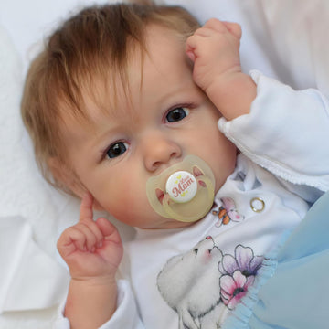 Adfo Reborn Baby Dolls -22-Inch Cute Smile Realistic-Newborn Baby Doll Girl Soft Body Real Life Baby Dolls With Feeding Toy Gift