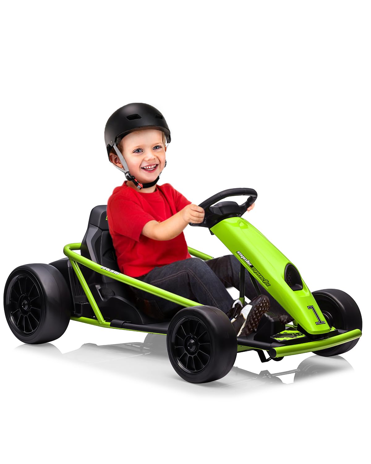 GarveeLife 24V 9Ah Kids Ride On Go Kart Toy, High Speed 8.1MPH Drifting Car With Powerful Motors,Large Seat,Slow Start Function,