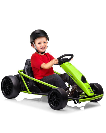 GarveeLife 24V 9Ah Kids Ride On Go Kart Toy, High Speed 8.1MPH Drifting Car With Powerful Motors,Large Seat,Slow Start Function,
