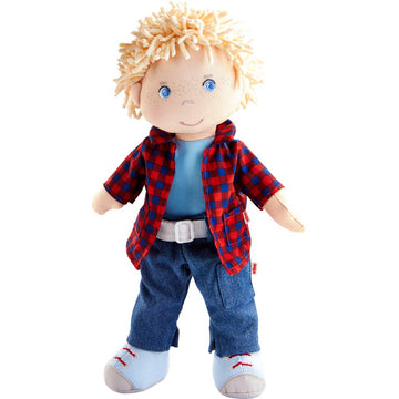 Haba Nick 12' Soft Doll - Baby Boy Doll With Blonde Hair And Blue Eyes (Machine Washable) Perfect Plush Toy For 18 Months & Up