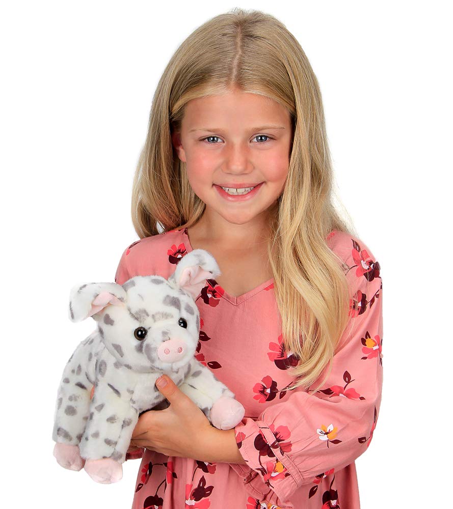 Bearington Hamilton Plush Spotted Pig Stuffed Animal, 10 Inches