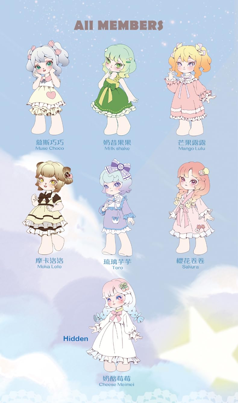 Bonnie Blind Box Doll Figures, 1/12 Bjd Doll Ob11 Size Action Figures, Movable Dolls With Doll Clothes Surprise Gift Toys (Starry Night Chapter,Single Box)