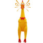 Novelty Place Squawking Chicken Dog Toys - Large 16  - Yellow Rubber Squeeze Squeaky and Screaming Chicken for Pets or Kids
