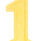 FAMGift Yellow Birthday Candles for Boys Girls - Number 1 Candle Cake Topper for Yellow Party Decorations Sunflower Birthday Dec