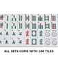 Linda Li American Mah Jongg Set Black Quilted Soft Bag - 166 White Engraved Tiles, 4 All-In-One Rack/Pushers