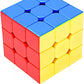 Jo Baby Cube Combo Set of 3X3, 5X5, Silver Mirror High Speed Stickerless Magic Cube Puzzle (CUBE-35S)