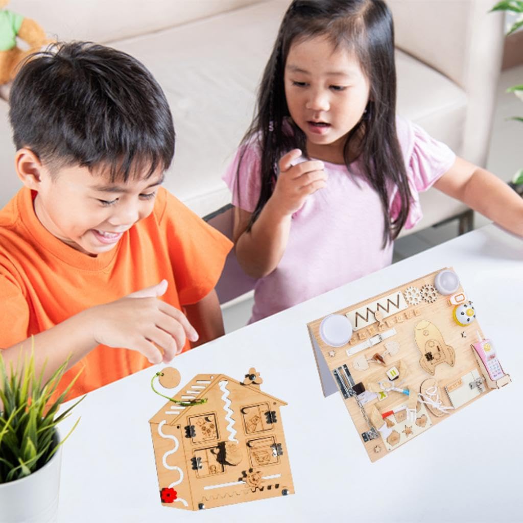 Merishopp Kids Busy Board Diy Accessories Sensory Toys For Toddler Holiday Gifts Gear| Baby Learning Toy | Infant Activity Toy |