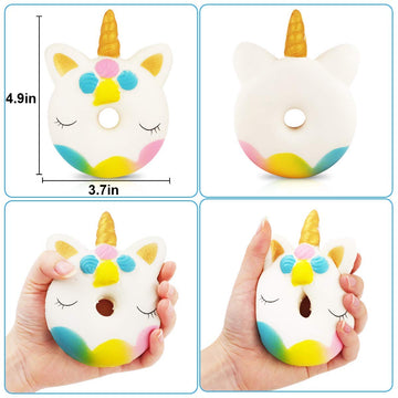 Unicorn Squishy Toys Squishies - 6 Pack Unicorn Squishies Jumbo Horse Kawaii Soft Scented Animal Squishies Pack Unicorn Gifts For Girls Galaxy Squishy Unicorn Birthday Party Favors Easter Egg Fillers
