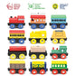 Wooden Train Set 12 PCS - Train Toys Magnetic Set Includes 3 Engines - Toy Train Sets For Kids Toddler Boys And Girls - Compatib