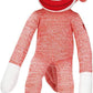 Made By Aliens Adorable Sock Monkey, The Original Traditional Hand Knitted Stuffed Animal Toy Gift-For Kids, Babies, Teens, Girls And Boys Baby Doll Present Puppet (20' Orange)