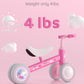 Lilian&Gema Colorful Lighting Baby Balance Bike For 1 Year Old Boys Girls, 12-24 Months Toddler Balance Bike, No Pedal 4 Wheels
