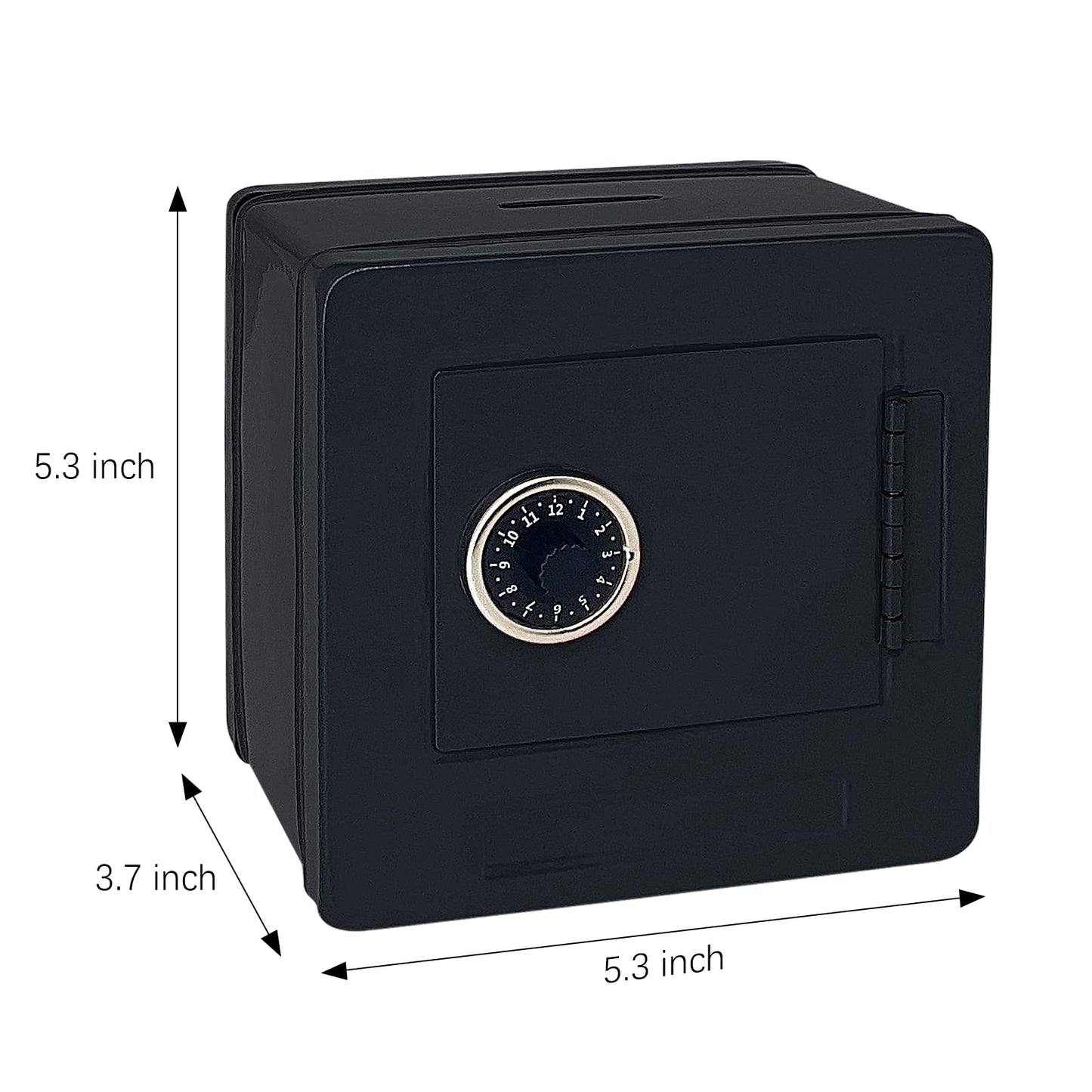 Kids' Safe Piggy Bank, Metal Safe With Key, Money Saving Box For Children, Boys Girls Best Giftoney Banks (Black, Small)
