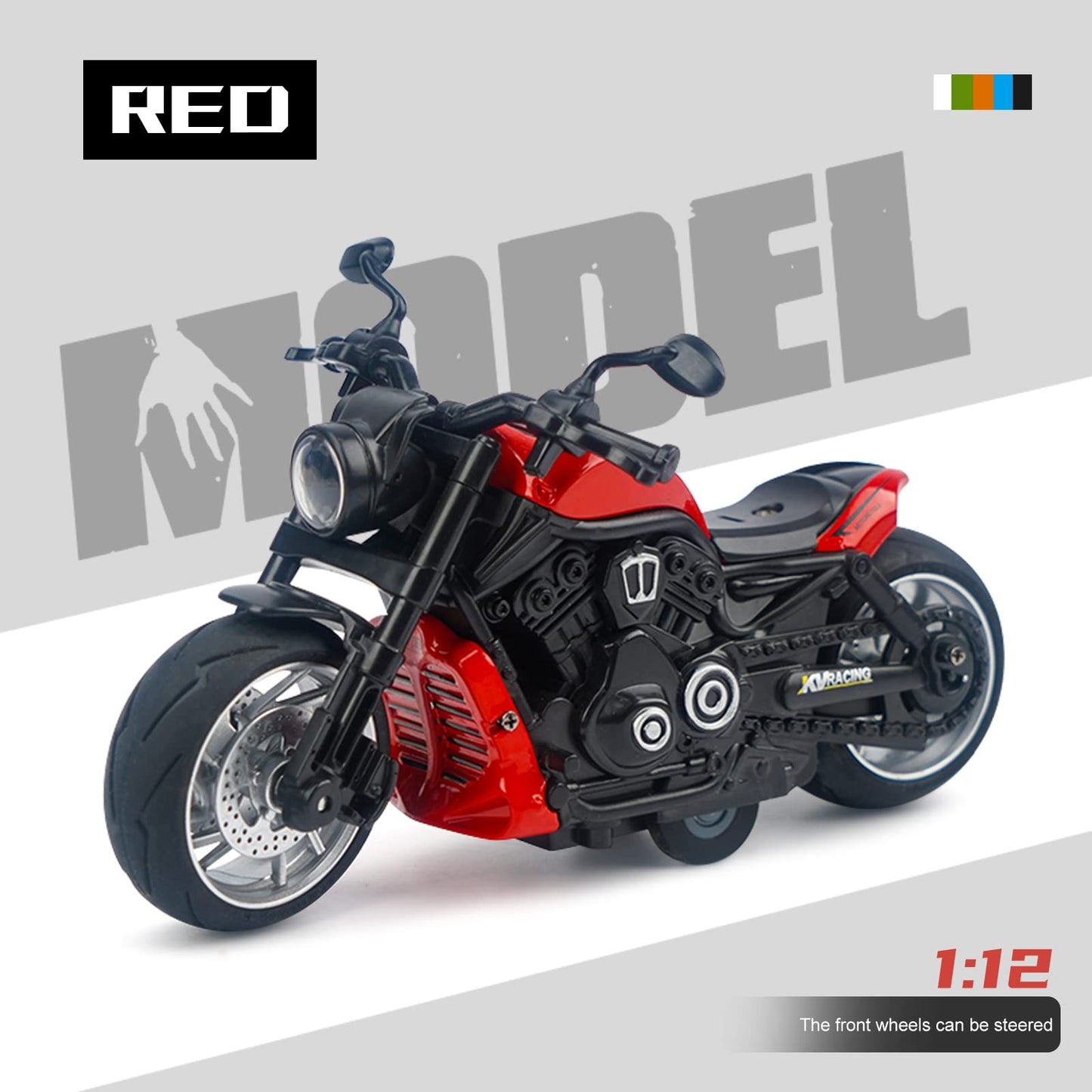 Ming You Pull Back Motorcycle Toys - Toy Motorcycle With Flashing Light Up And Sounds For Aged 3+ Kids Christmas Birthday Gifts.